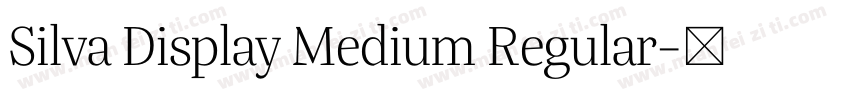 Silva Display Medium Regular字体转换